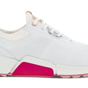 Ecco Womens Biom H4 Goretex Waterproof Golf Shoes 10-10.5 NWOT White Silver Pink